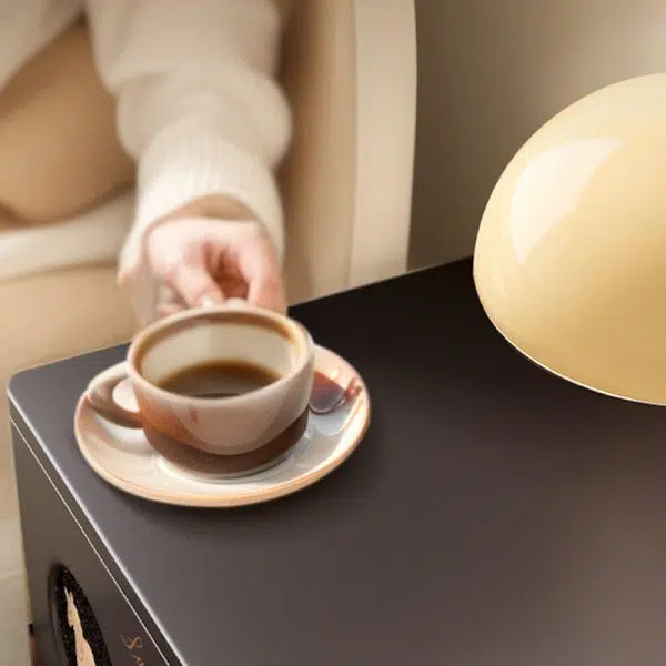 Contemporary Creative Square Cube Animal Prints Orb Solid Wood Hardware Nightstand 2 - Drawer For Bedroom - Image 7