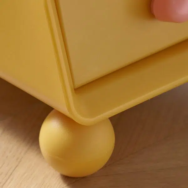 Contemporary Creative Square Cube Big Eyes ABS Hardware Nightstand 2 - Drawer For Bedroom - Image 7