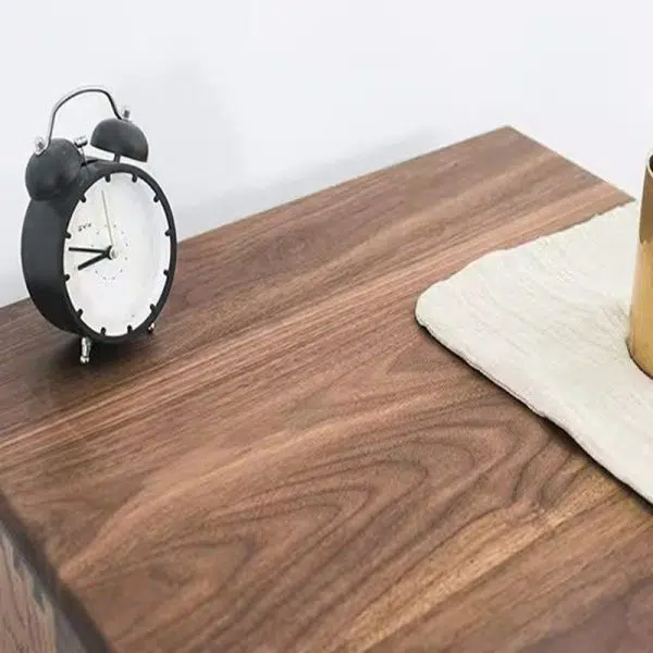 Contemporary Nordic Rectangular Wood Nightstand 1-Drawer For Bedroom - Image 6