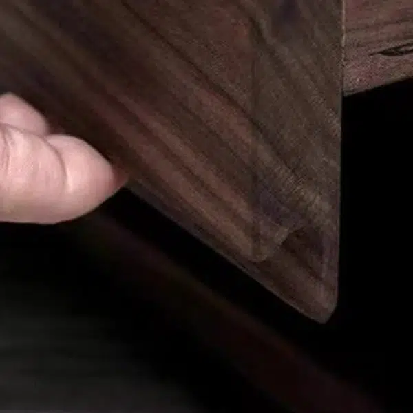 Contemporary Nordic Rectangular Wood Nightstand 1-Drawer For Bedroom - Image 5