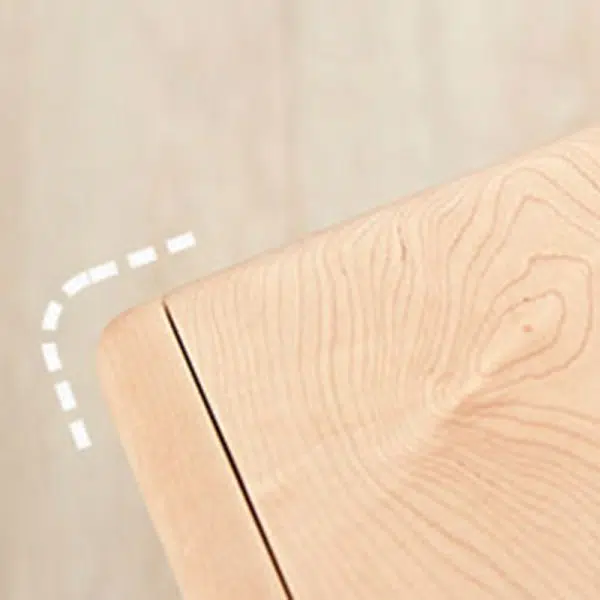 Contemporary Nordic Rectangular Round Knob Maple Wood Nightstand 2-Drawer For Bedroom - Image 8