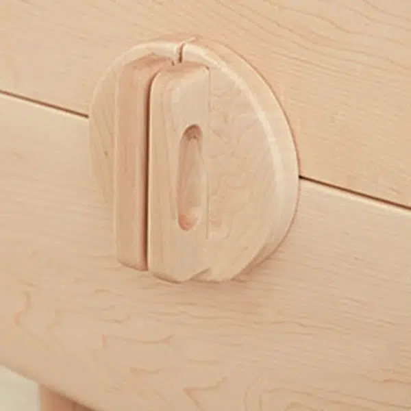 Contemporary Nordic Rectangular Round Knob Maple Wood Nightstand 2-Drawer For Bedroom - Image 12