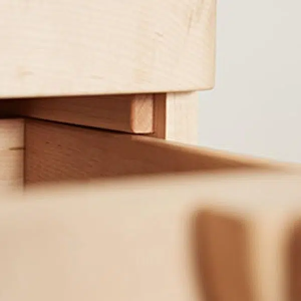 Contemporary Nordic Rectangular Round Knob Maple Wood Nightstand 2-Drawer For Bedroom - Image 13