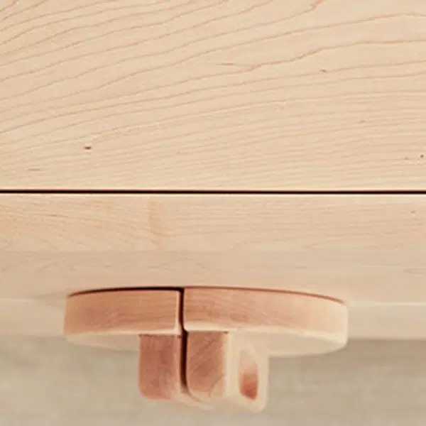 Contemporary Nordic Rectangular Round Knob Maple Wood Nightstand 2-Drawer For Bedroom - Image 5