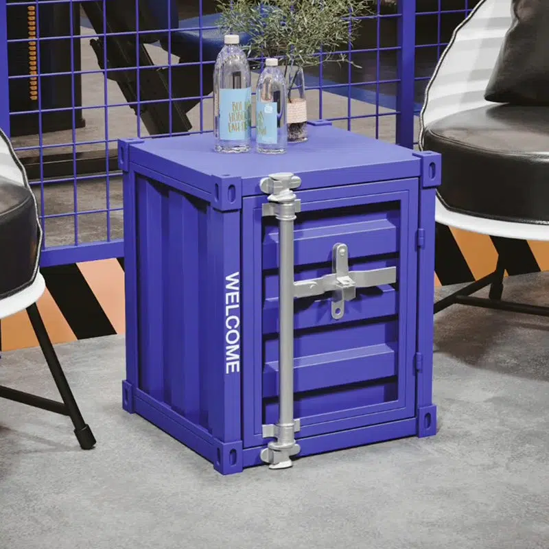 DFM-Table-FC02817-9.jpg Contemporary Industrial Rectangular Striped Container Iron Nightstand For Bedroom - Image 1