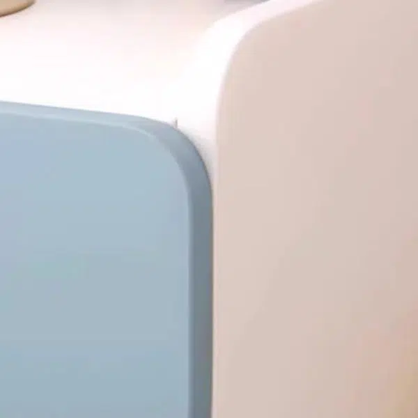 Contemporary Creative Kids Rectangular Faux Panel Nightstand 1/2 Drawer For Bedroom - Image 10