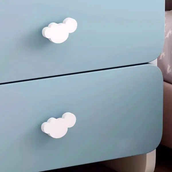 Contemporary Creative Kids Rectangular Faux Panel Nightstand 1/2 Drawer For Bedroom - Image 8