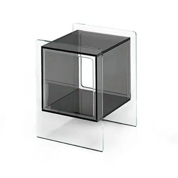 Contemporary Creative Rectangular Acrylic End Table 2-Tier For Living Room - Image 8
