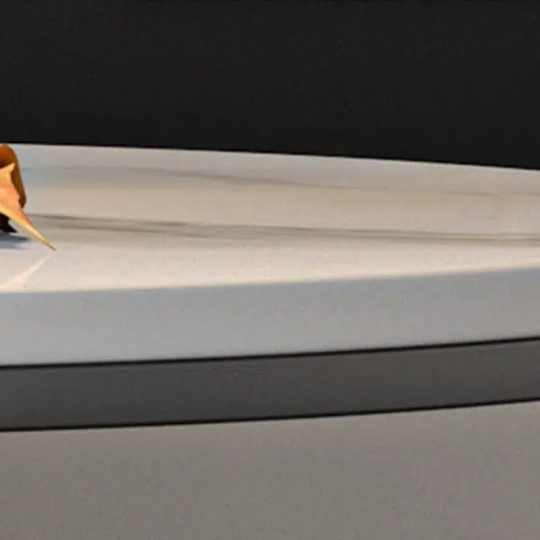 Contemporary Luxury Round Rock Slab Steel End Table 1-Tier For Living Room - Image 7