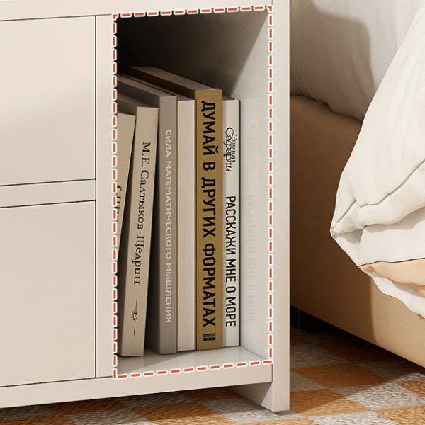 Contemporary Nordic Rectangular Wood Nightstand 2/3-Drawer For Bedroom - Image 8