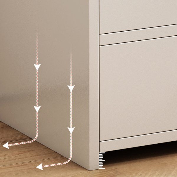 Contemporary Nordic Rectangular Wood Nightstand 2/3-Drawer For Bedroom - Image 6