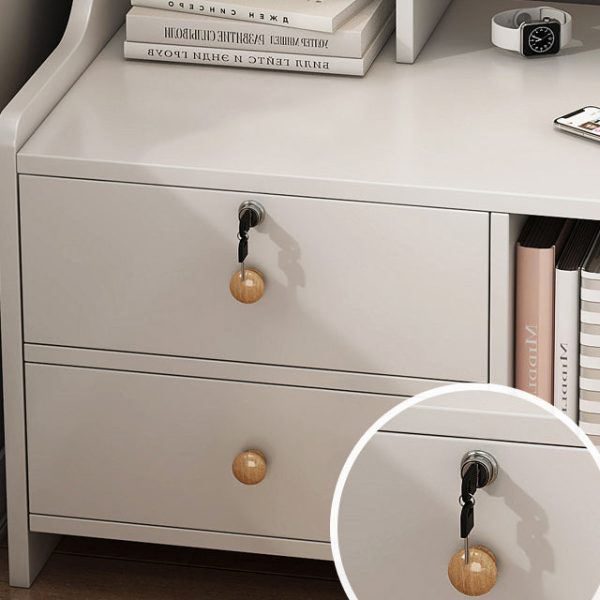 Contemporary Nordic Rectangular Wood Nightstand 2/3-Drawer For Bedroom - Image 10