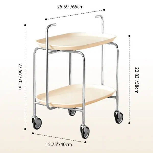 Contemporary Nordic Oval Steel Plastic End Table 2-Tier For Living Room - Image 4
