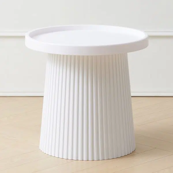 Contemporary Creative Round Cylinder Plastic Acrylic Coffee Table 1-Tier For Living Room - Image 11