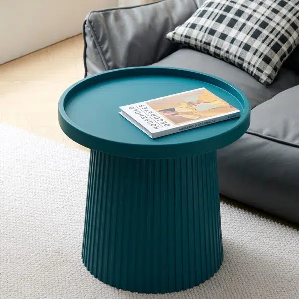 Contemporary Creative Round Cylinder Plastic Acrylic Coffee Table 1-Tier For Living Room - Image 10