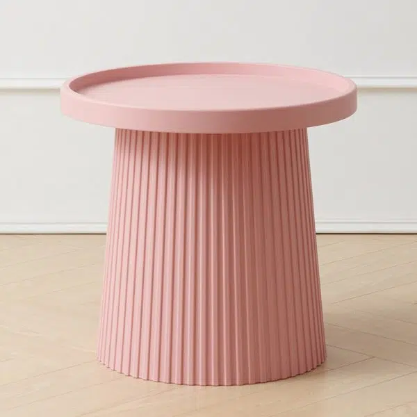 Contemporary Creative Round Cylinder Plastic Acrylic Coffee Table 1-Tier For Living Room - Image 12