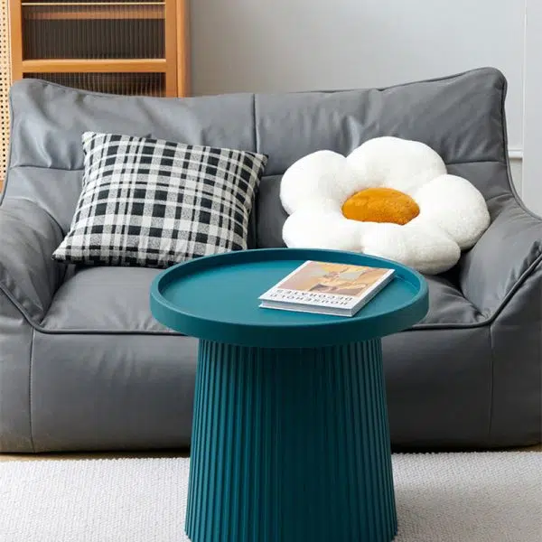 Contemporary Creative Round Cylinder Plastic Acrylic Coffee Table 1-Tier For Living Room - Image 9
