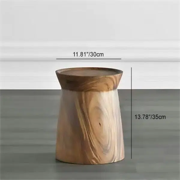 Contemporary Creative Hat Shape Wood End Table 1-Tier For Living Room - Image 4