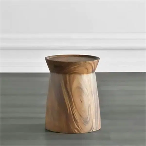 Contemporary Creative Hat Shape Wood End Table 1-Tier For Living Room - Image 9