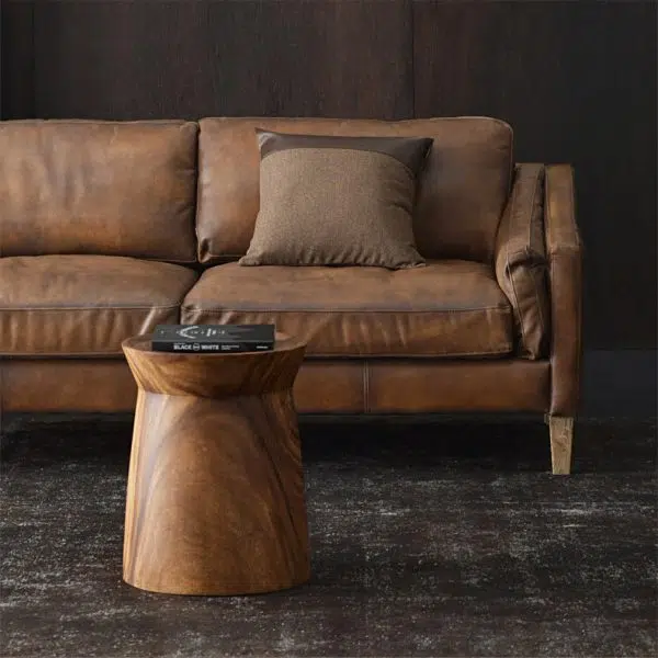 Contemporary Creative Hat Shape Wood End Table 1-Tier For Living Room - Image 3