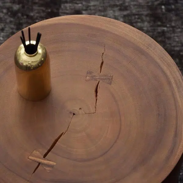 Contemporary Creative Hat Shape Wood End Table 1-Tier For Living Room - Image 7