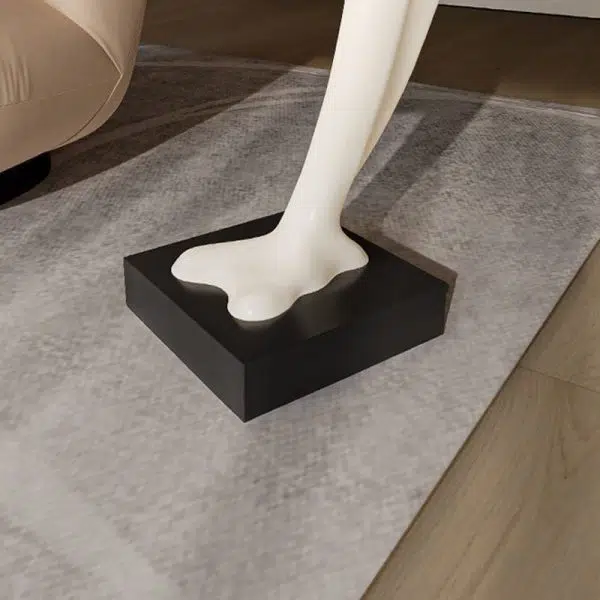 Contemporary Creative Dolphin Shape Fiberglass End Table 1-Tier For Living Room - Image 7