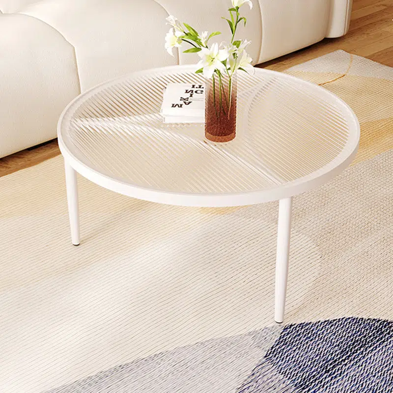 DFM-Table-FI00077-20.jpg Contemporary Luxury Tempered Glass Iron Wood Coffee Table 1-Tier For Living Room - Image 1