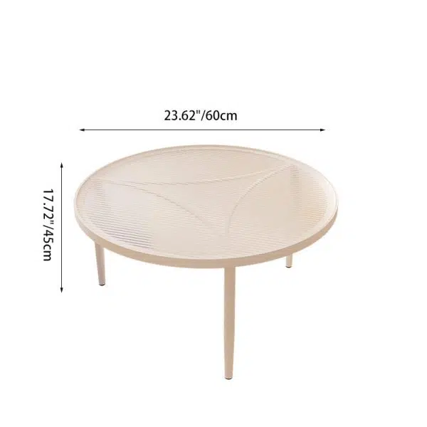 Contemporary Luxury Tempered Glass Iron Wood Coffee Table 1-Tier For Living Room - Image 5