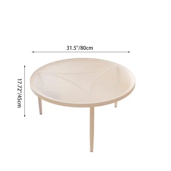 Contemporary Luxury Tempered Glass Iron Wood Coffee Table 1-Tier For Living Room - Image 7