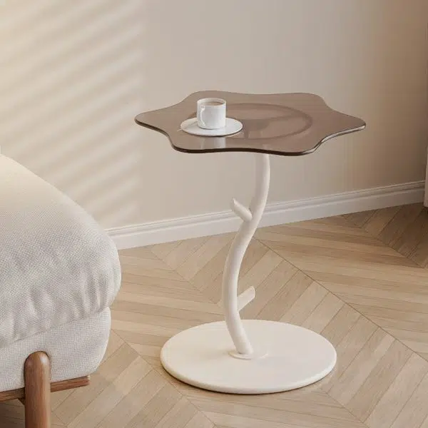 Contemporary Creative Clouds Rock Slab Tempered Glass Coffee Table 1-Tier For Living Room - Image 22