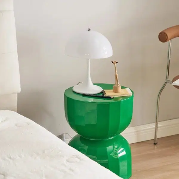 Contemporary Creative Geometric Hourglass ABS End Table For Living Room - Image 8