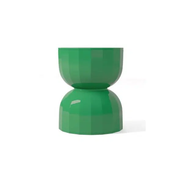 Contemporary Creative Geometric Hourglass ABS End Table For Living Room - Image 17