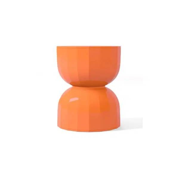 Contemporary Creative Geometric Hourglass ABS End Table For Living Room - Image 21