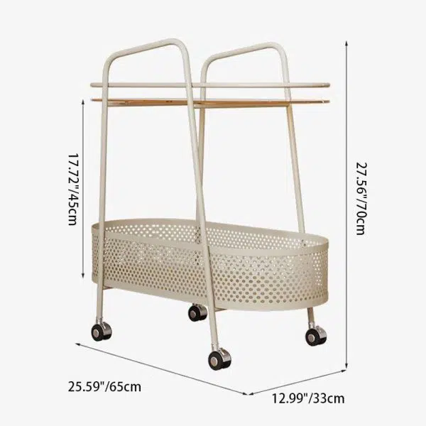 Contemporary Creative Oval Cylinder Tempered Glass Iron Side Table 2-Tier For Living Room - Image 5