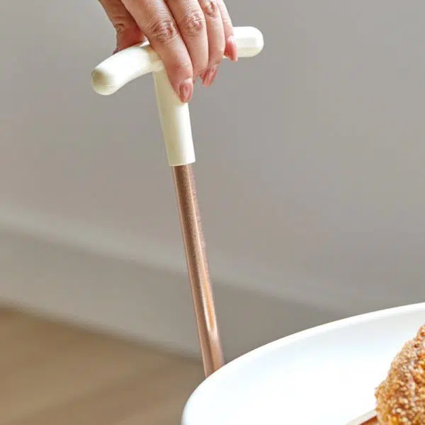 Contemporary Creative Oval Round Plastic Aluminum Side Table 2-Tier For Living Room - Image 5