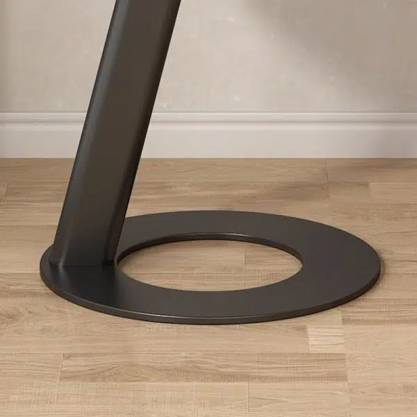 Contemporary Creative Round Square Stand Rock Slab Carbon Steel Side Table 1-Tier For Living Room - Image 9