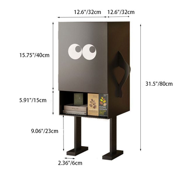 Contemporary Creative Long-Legged Robot Iron Nightstand 2-Cabinet For Bedroom - Image 4