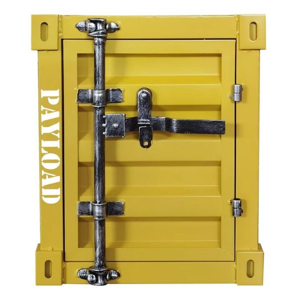 Contemporary Industrial Iron Container Nightstand 2-Cabinet For Bedroom - Image 18