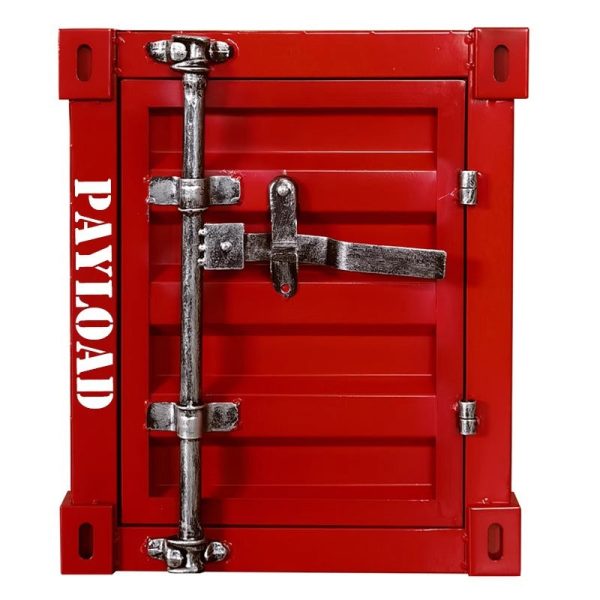 Contemporary Industrial Iron Container Nightstand 2-Cabinet For Bedroom - Image 19