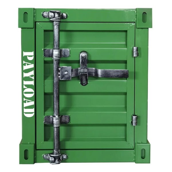 Contemporary Industrial Iron Container Nightstand 2-Cabinet For Bedroom - Image 20