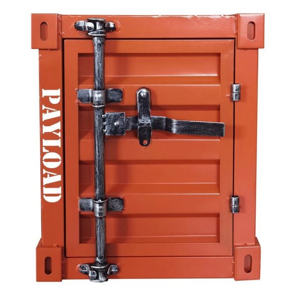 Contemporary Industrial Iron Container Nightstand 2-Cabinet For Bedroom - Image 21