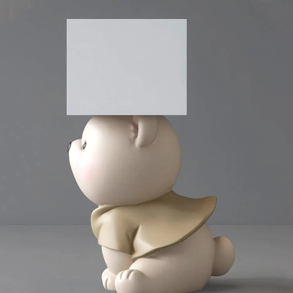 DFM-Table-FL04118-12.jpg Contemporary Creative Bear Resin Rectangular Nightstand Cabinet For Bedroom - Image 7