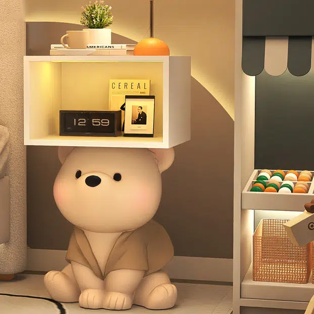 DFM-Table-FL04118-18.jpg Contemporary Creative Bear Resin Rectangular Nightstand Cabinet For Bedroom - Image 13