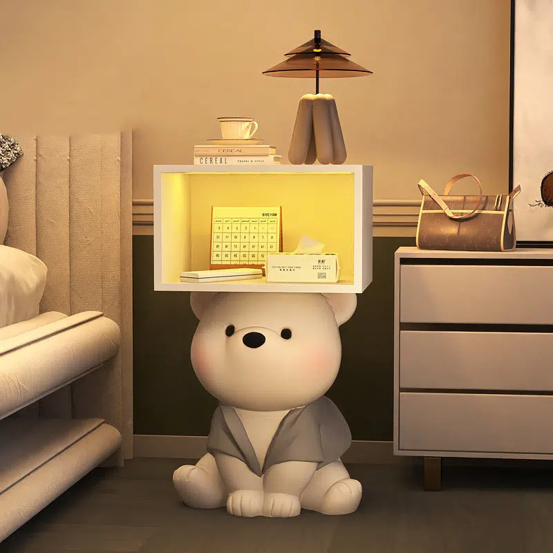 DFM-Table-FL04118-21.jpg Contemporary Creative Bear Resin Rectangular Nightstand Cabinet For Bedroom - Image 16