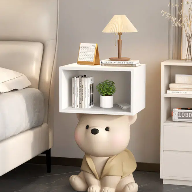 DFM-Table-FL04118-23.jpg Contemporary Creative Bear Resin Rectangular Nightstand Cabinet For Bedroom - Image 17
