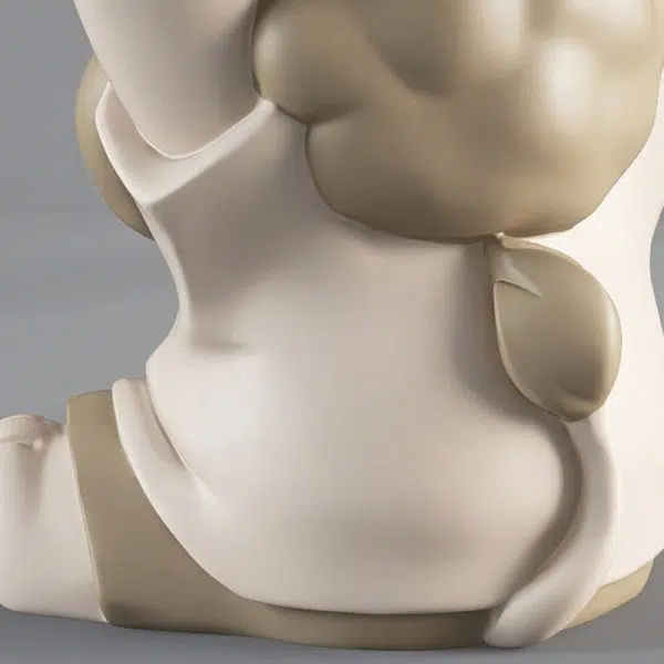 Contemporary Creative Animal Lion Resin Fiberglass Round Top Side Table For Living Room - Image 6