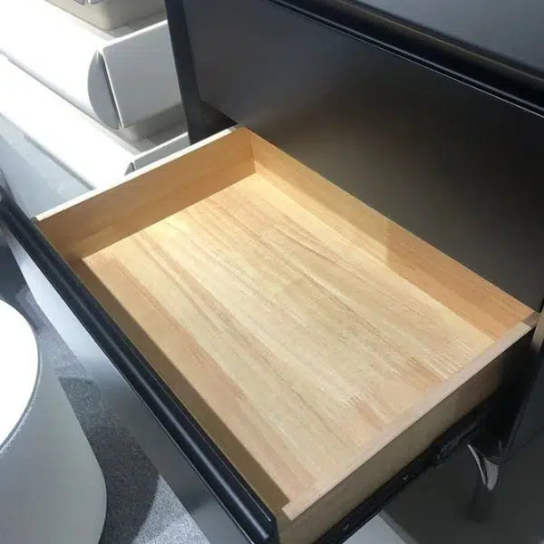 Contemporary Luxury Cube Solid Wood Nightstand 2-Drawer For Bedroom - Image 5