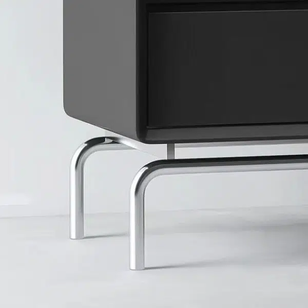 Contemporary Luxury Cube Solid Wood Nightstand 2-Drawer For Bedroom - Image 4