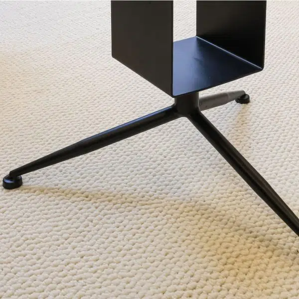 Contemporary Nordic Glass Round Top Iron Tripod End Table Storage Shelf For Living Room - Image 5