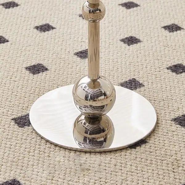 Contemporary Nordic Glass Round Top Stainless Steel End Table For Living Room - Image 5